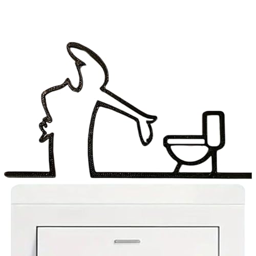 Woalopted Schild Für Die Toilette Zuhause,Witzige Wandkunst Toilettenaufkleber | Eisen Abstrakte Kunst Wanddekoration Für Küche Restaurant Party Dekorationen Geschäft Wohnzimmer von Woalopted