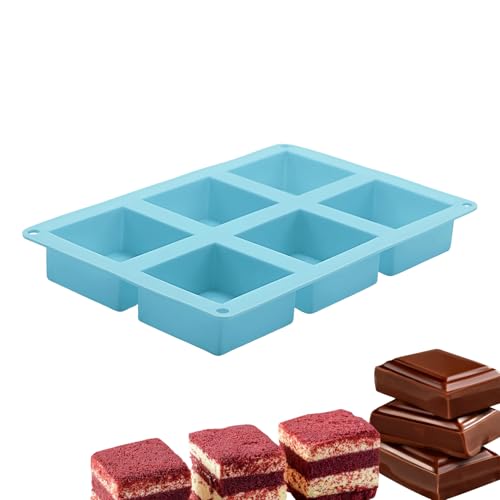 Woalopted Schokoladenformen - 6-Fach Silikon Kuchenformen Seifenherstellung - Backwerkzeuge Antihaft Würfeleisbereiter Bastelbedarf Für Cupcake Fondant Harz Gips Dekoration Woalopted Schokoladenformen - 6-Fach Silikon Kuchenformen Seifenherstellung - Backwerkzeuge Antihaft Würfeleisbereiter Bastelbedarf Für Cupcake Fondant Harz Gips Dekoration von Woalopted