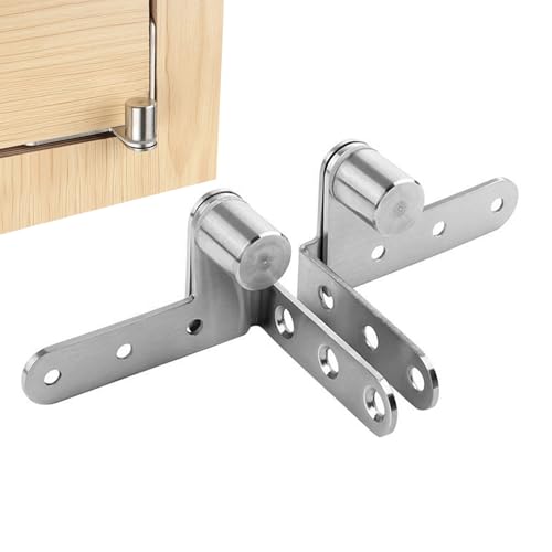 Woalopted Tür Drehbeschläge - Haushalt Tür Drehscharnier 2 Stück,Edelstahl Schwenkwelle Beschläge Hardware Für Zuhause Lager Kleiderschrank von Woalopted
