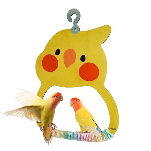 Woalopted Vogelschaukeln Für Papageien,Wellensittich Käfig Vogelschaukel Spielzeug | Schnabelpflege Sitzstange aus Holz für Wohnung Garten Balkon von Woalopted