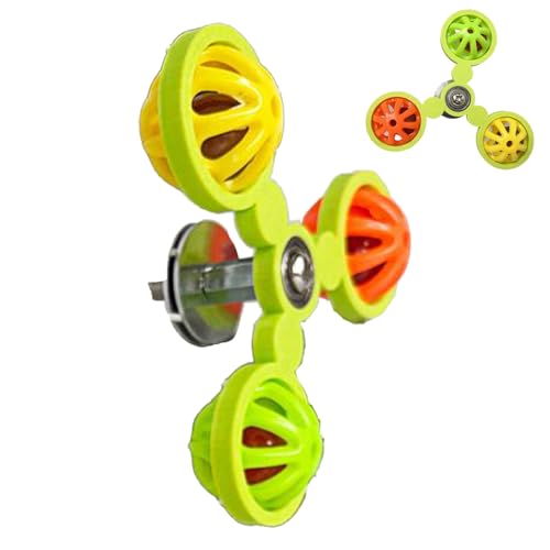 Woalopted Vogelspielzeug Für Papageien - Wellensittich Drehkugel Für Vogelkäfig - Haustier Training Spielzeug Käfigzubehör Für Nymphensittich Sittich Ara Bewegung Spiel Beschäftigung Unterhaltung von Woalopted