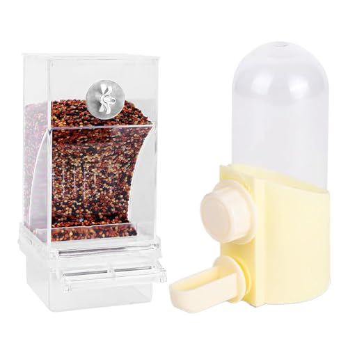 Woalopted Vogeltränke | Wellensittich Trinkautomat | Vogel Wasserbehälter für Finken Nymphensittiche Unzertrennliche von Woalopted