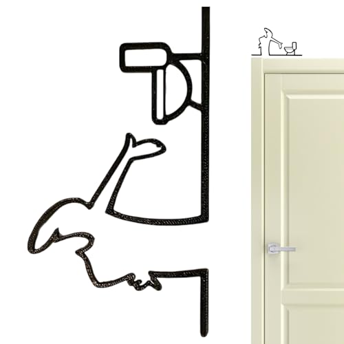 Woalopted WC Schild - Witzige Wandkunst Toilettenaufkleber | Eisen Abstrakte Kunst Wanddekoration Für Küche Restaurant Party Dekorationen Geschäft Wohnzimmer von Woalopted