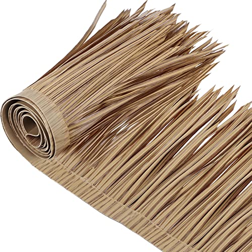 Mexikanische Tiki Hütte Gras Sockelleiste Dach Tiki Bar Gras Ente Blind Gras für Strohdachung Tiki Bar Dekorationen Rolle Palme Palapa Stroh Stroh Dach für Zaunparty (Braun, 118 x 15 Zoll) von Woanger