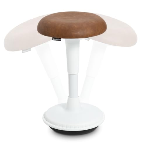 Wobblez ergonomischer Bürostuhl | Rückenschonender Wackelhocker Höhenverstellbar von 55-75 cm für einen Sitz-Steh-Schreibtisch | Gleichgewichtshocker | Ergonomischer Bürohocker von Wobblez