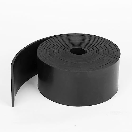 WochiTV Neopren Gummimatte, 0.32cm Dicke Gummistreifen Unterlage Waschmaschine Gummiplatte, Türdichtung Zugluftstopper für Türen,5.1x305x0.32cm Schwarz von WochiTV