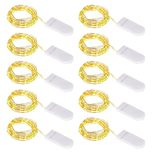 Wodasi 10 Stück LED Drahtlichterkette Batterie, Lichterkette Klein mit Batterie, 1M 10 Micro LEDs Lichterkette LED Lichterkette Batterie Kupfer Drahtlichterkette, für Party Dekor, Warmweiß (10) Wodasi 10 Stück LED Drahtlichterkette Batterie, Lichterkette Klein mit Batterie, 1M 10 Micro LEDs Lichterkette LED Lichterkette Batterie Kupfer Drahtlichterkette, für Party Dekor, Warmweiß (10) von Wodasi