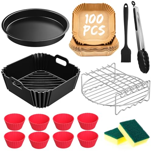 COSORI Heißluftfritteuse Zubehör für COSORI Turbo Tower Pro 10,8L, Cosori Turboblaze Airfryer XXL 6L, BPA-freies Airfryer Zubehör für Cosori 6L/6,2L/6,4L, Philips 2000 Serie 6.2L NA230, Russell Hobbs von Woderkilay