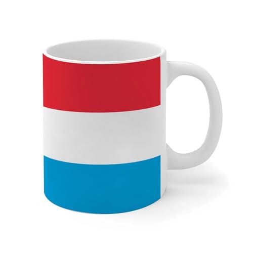 Wodevor Lustige Tasse Luxemburg Kaffeetasse Staatsflagge Reise Ermutigung Keramikbecher Mock Up Geschenke für Männer Ihn Kollegen Tante 325 ml Weiß von Wodevor