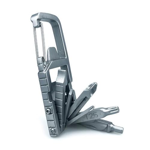 13-in-1-Werkzeug-Verteidigung mit Flaschenöffner, Handyhalterung, Multifunktionswerkzeug, Karabiner, Schraubendreher, Multitool für den Außenbereich, robuste Edelstahl-Kombination von Woedpez