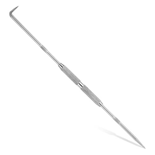 Industrieller Doppelspitzen-Anreißstift für Metall, Glas, Keramik, mit strukturierten Griffflächen, gebogener Anreißnadel von Woedpez