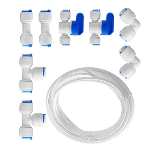 Kühlschrank Wasserleitung Universale Anschluss-Set Schlauchverbinder Wasserversorgung Verbinder Einfache Installation Wasserschlauch Set von Woedpez