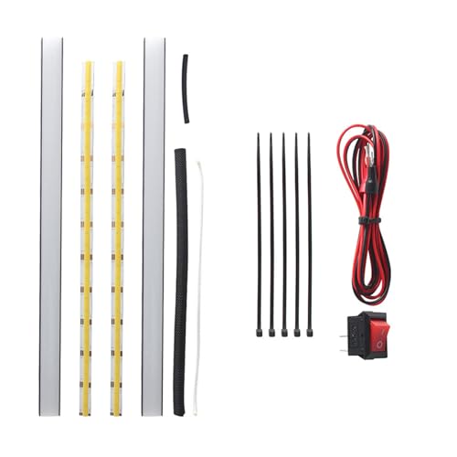 Woedpez 24-V LED Beleuchtung LED Lichtleisten Set Für 3D Drucker Weißes/gelbes Licht Mit Netzschalter 9 X 17 Mm Halterungen Woedpez 24-V LED Beleuchtung LED Lichtleisten Set Für 3D Drucker Weißes/gelbes Licht Mit Netzschalter 9 X 17 Mm Halterungen von Woedpez