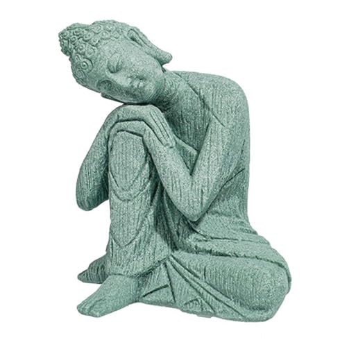 Woedpez Buddhistische Statue, langlebig, Steinschnitzerei, Dekofigur für Büro, Fensterbank, Ornament, Blaustein, buddhistisches Ornament von Woedpez