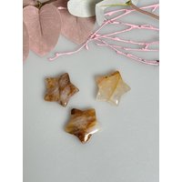 Golden Healer Stern Klein - Heilstein Deko Aus Quarz, Handschmeichler, Spirituelles Geschenk, Energie Stein von WoelkchenWunderShop