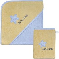 Wörner Handtuch Set "Little Star Kapuzenbadetuch 100/100 mit Waschhandschuh", (Spar-Set, 2 St.) von Wörner