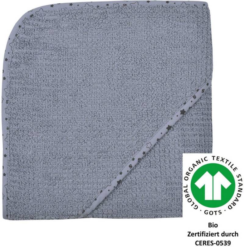 Wörner Kapuzenhandtuch at home dunkelgrau Kapuzenbadetuch 80/80, Frottee (1-St), Strick-Optik von Wörner