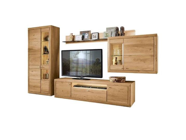 Wöstmann Aurum Massivholz Wohnwand 0003 in Wildeiche soft gebürstet 4-teilig im klassischen Look Beleuchtung optional wählbar Wöstmann Aurum Massivholz Wohnwand 0003 in Wildeiche soft gebürstet 4-teilig im klassischen Look Beleuchtung optional wählbar von Wöstmann