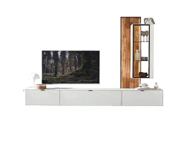 Wöstmann WM 2470 Wohnwand Kombi 0008 in Lack weiß oder graphitgrau mit massivem Spaltholz-Akzent 4-teilige Wohnwand versandkostenfrei online kaufen Wöstmann WM 2470 Wohnwand Kombi 0008 in Lack weiß oder graphitgrau mit massivem Spaltholz-Akzent 4-teilige Wohnwand versandkostenfrei online kaufen von Wöstmann