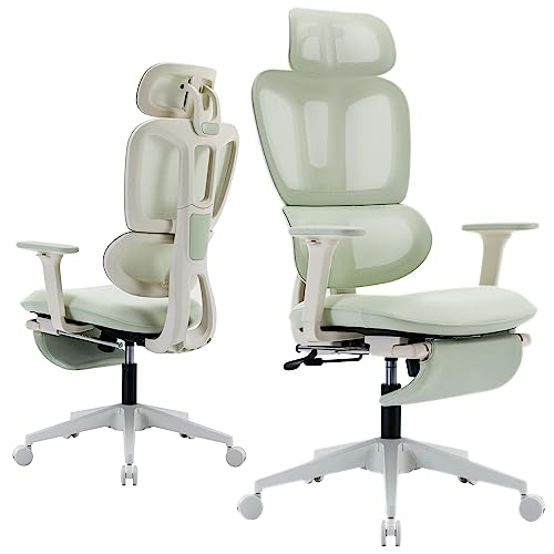 Wofbing Bürostuhl Ergonomisch mit Fußstütze-Hochlehner Schreibtischstuhl mit Doppeltem Rücken, Kopflehne, Klappbare Armlehnen, Netzstuhl Chefsessel Computerstuhl Wofbing Bürostuhl Ergonomisch mit Fußstütze-Hochlehner Schreibtischstuhl mit Doppeltem Rücken, Kopflehne, Klappbare Armlehnen, Netzstuhl Chefsessel Computerstuhl von Wofbing