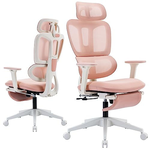 Wofbing Bürostuhl Ergonomisch mit Fußstütze-Hochlehner Schreibtischstuhl mit Doppeltem Rücken, Kopflehne, Klappbare Armlehnen, Netzstuhl Chefsessel Computerstuhl Wofbing Bürostuhl Ergonomisch mit Fußstütze-Hochlehner Schreibtischstuhl mit Doppeltem Rücken, Kopflehne, Klappbare Armlehnen, Netzstuhl Chefsessel Computerstuhl von Wofbing