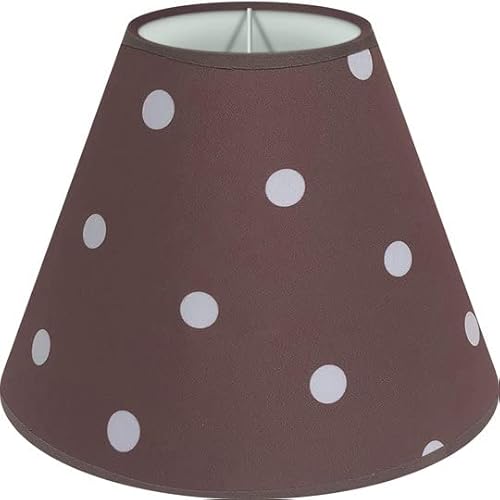 Wogati® Lampenschirm | verschiedene Größen & Farben | Farbe: Braun Punkte/Größe: S | E27 | Baumwolle | Lampenschirm Stehlampe + Lampenschirm Hängelampe + Lampenschirm für Tischlampe von Wogati