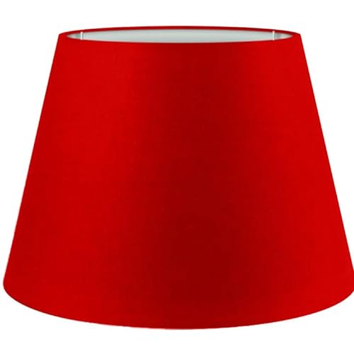 Wogati® Lampenschirm | verschiedene Größen & Farben | Farbe: Rot/Größe: L | E27 | Baumwolle | Lampenschirm Stehlampe + Lampenschirm Hängelampe + Lampenschirm für Tischlampe von Wogati