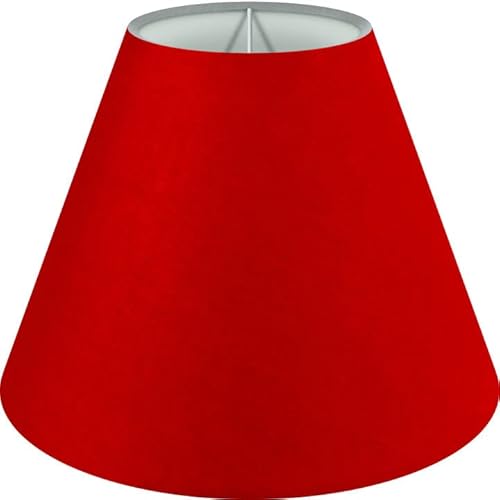 Wogati® Lampenschirm | verschiedene Größen & Farben | Farbe: Rot/Größe: M | E14 | Baumwolle | Lampenschirm Stehlampe + Lampenschirm Hängelampe + Lampenschirm für Tischlampe von Wogati