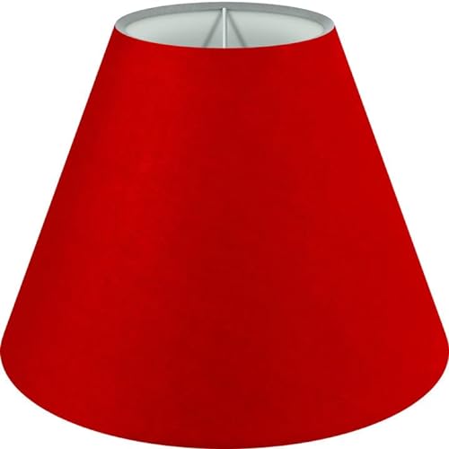 Wogati® Lampenschirm | verschiedene Größen & Farben | Farbe: Rot/Größe: S | E14 | Baumwolle | Lampenschirm Stehlampe + Lampenschirm Hängelampe + Lampenschirm für Tischlampe von Wogati