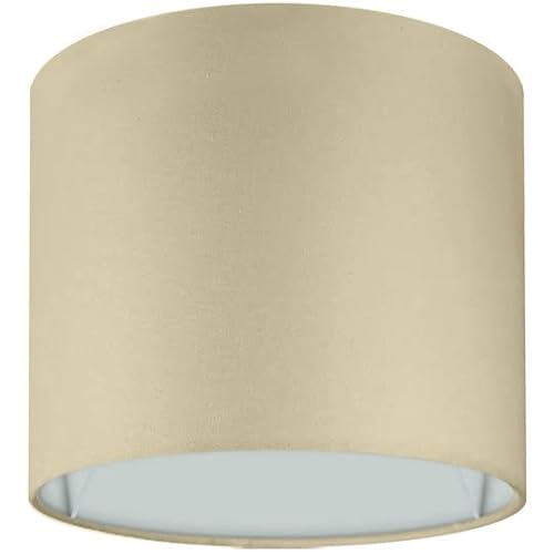 Wogati® Premium Lampenschirm E14/E27 Baumwolle|Farbe: Beige/Größe: Ø14cm Höhe 12,3cm|Lampenschirm Stehlampe + Lampenschirm Hängelampe + Lampenschirm für Tischlampe von Wogati