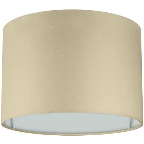 Wogati® Premium Lampenschirm E14/E27 Baumwolle|Farbe: Beige/Größe: Ø20cm Höhe 16,2cm|Lampenschirm Stehlampe + Lampenschirm Hängelampe + Lampenschirm für Tischlampe von Wogati