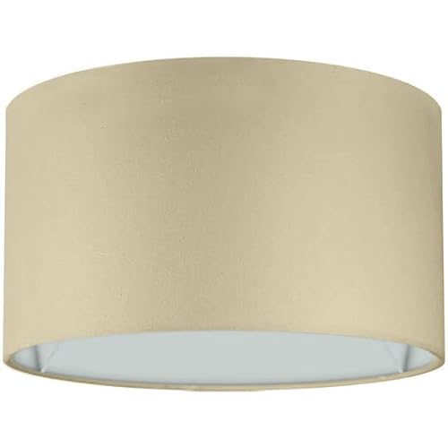 Wogati® Premium Lampenschirm E14/E27 Baumwolle|Farbe: Beige/Größe: Ø30cm Höhe 20cm|Lampenschirm Stehlampe + Lampenschirm Hängelampe + Lampenschirm für Tischlampe von Wogati