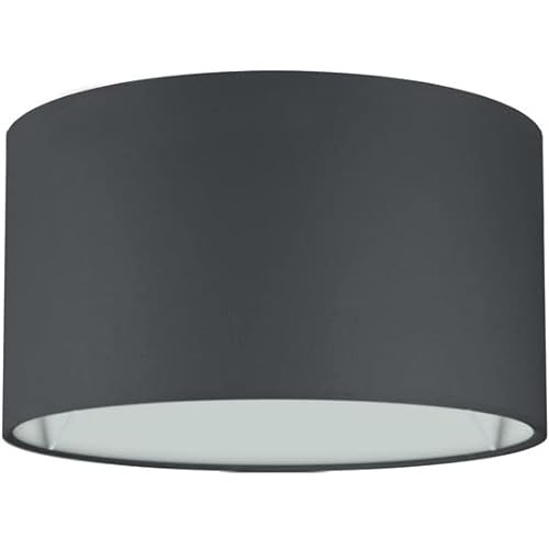 Wogati® Premium Lampenschirm E14/E27 Baumwolle|Farbe: Schwarz/Größe: Ø35cm Höhe 22,5cm|Lampenschirm Stehlampe + Lampenschirm Hängelampe + Lampenschirm für Tischlampe von Wogati