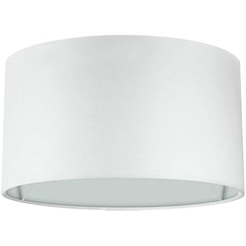 Wogati® Premium Lampenschirm E14/E27 Baumwolle|Farbe: Weiß/Größe: Ø50cm Höhe 33cm|Lampenschirm Stehlampe + Lampenschirm Hängelampe + Lampenschirm für Tischlampe von Wogati