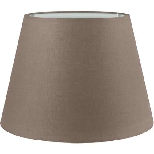 Wogati® Premium Lampenschirm E14/E27 Baumwolle | Verschiedene Größen & Farben | Braun/Größe: L | Für Stehlampe, Hängelampe Und Tischlampe von Wogati