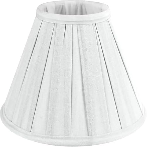 Wogati® Premium Lampenschirm E14/E27 Baumwolle | verschiedene Größen & Farben | Farbe: Weiß (gefaltet) / Größe: M | Lampenschirm Stehlampe + Lampenschirm Hängelampe + Lampenschirm für Tischlampe von Wogati