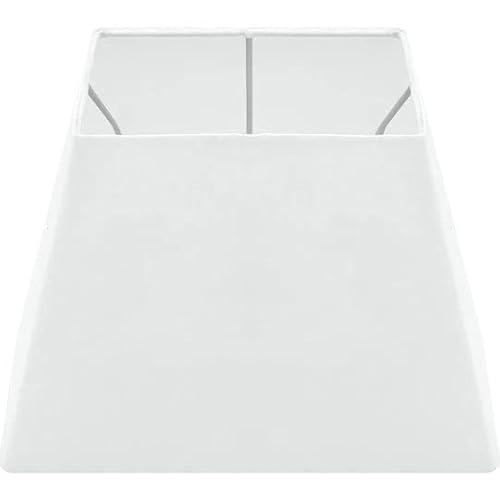 Wogati® Premium Lampenschirm E14/E27 Baumwolle | Verschiedene Größen & Farben | Weiß Trapez/Größe: L | Für Stehlampe, Hängelampe & Tischlampe von Wogati