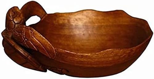 Holzschale Schildkröte geschnitzt Schüssel Obstschale Schale 01 von Wogeka