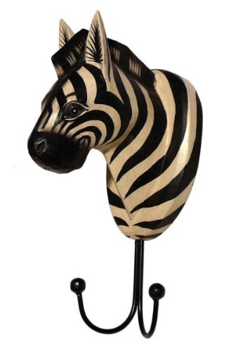 Kleiderhaken Haken Zebra Holz Garderobe 06 von Wogeka