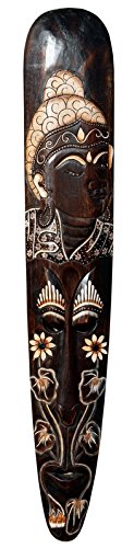 Wogeka Schöne 100 cm Wand Maske Buddha Holz Bali Asien Asia Maske47.100 von Wogeka