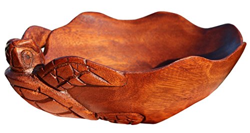 Schöne Schildi Holzschale Deko Holz Schale Schildkröte Handarbeit Bali Schale01S von Wogeka