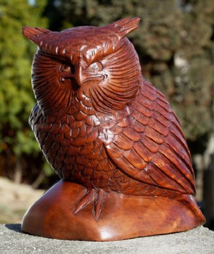 Schöne große Eule Holz Tier Greif Vogel Kautz Uhu Owl Eule 14XL von Wogeka
