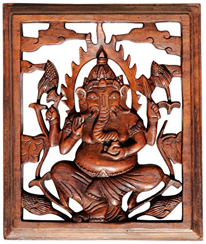 Schönes Ganesha Holz Relief Feng Shui Elefant Wand Deko Handarbeit Bali Rel36 Schönes Ganesha Holz Relief Feng Shui Elefant Wand Deko Handarbeit Bali Rel36 von Wogeka