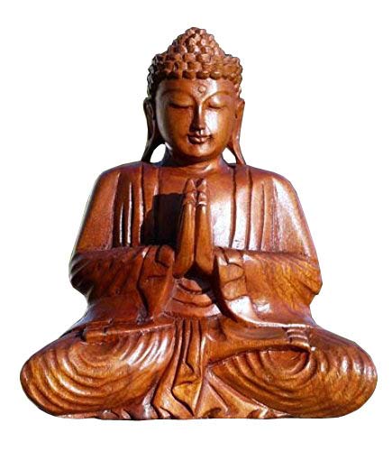 Wogeka - Super schöner 20 cm Gebet Buddha Meditation Holz Budda Feng Shui BMGEBET20 von Wogeka