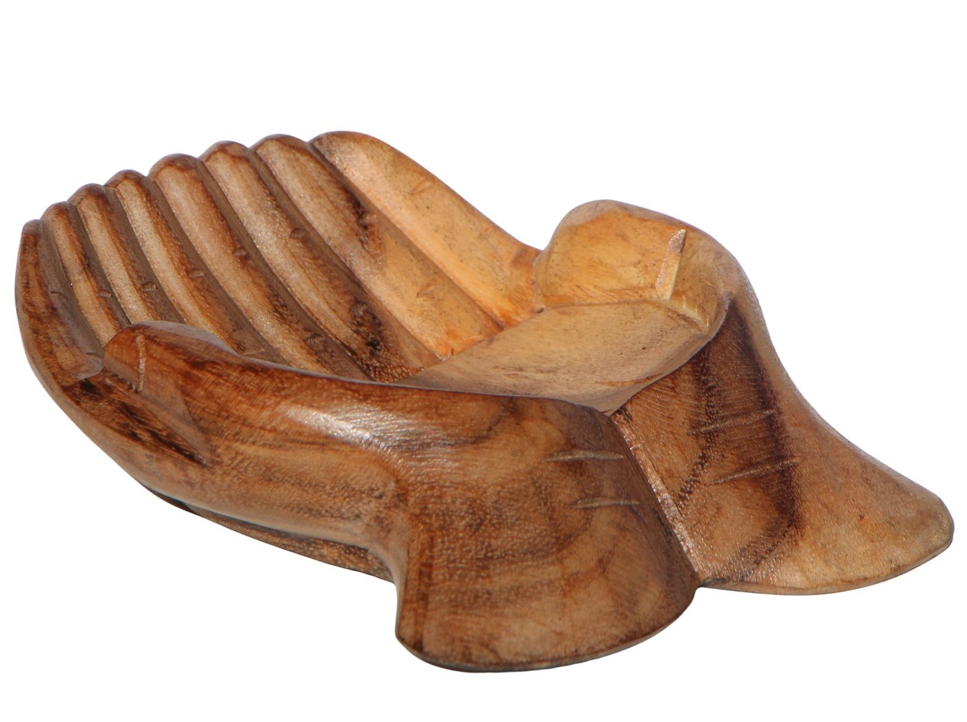 Wogeka Dekoschale Holz-Schale Hände Schmuck-Schale Snackschale Dekoration von Wogeka