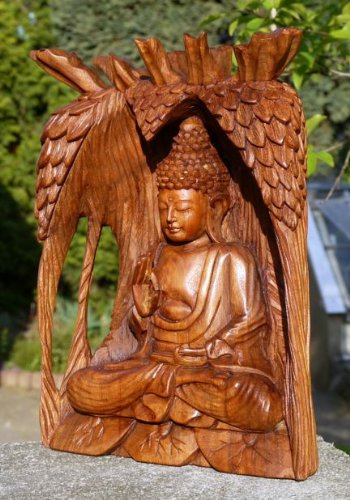 Wogeka Exquisiter Buddha Meditation im Baum Holz Budda BMIB30 von Wogeka