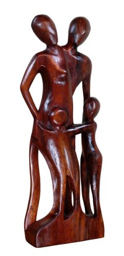 Wogeka Familie Kinder abstrakt Herz Liebe Kuß Holz A30.12 von Wogeka