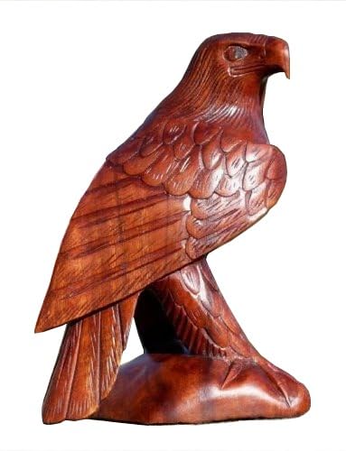 Wogeka - Stein-Adler - Handarbeit aus Holz als Geschenk-Idee für Vogelfreunde zu Geburtstag, Weihnachten als Deko Adler05 von Wogeka