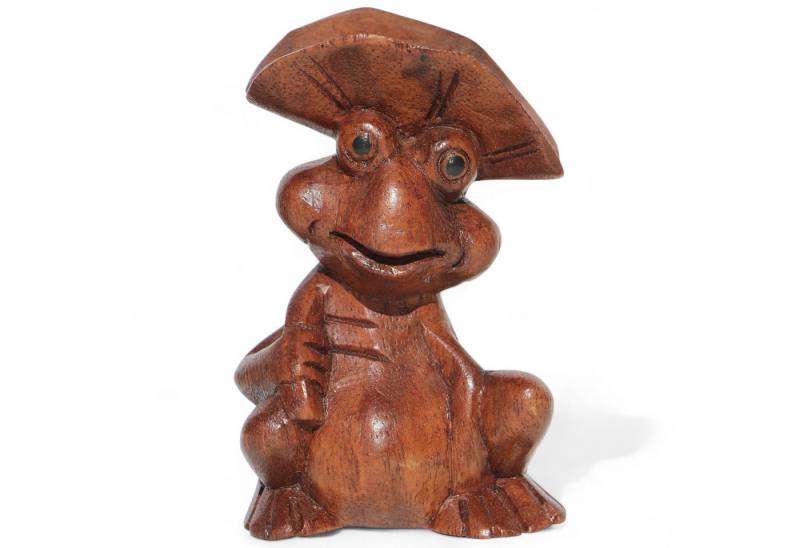 Wogeka Tierfigur Frosch Holz Figur Afrika Tier Statue Dekoration Ktier von Wogeka