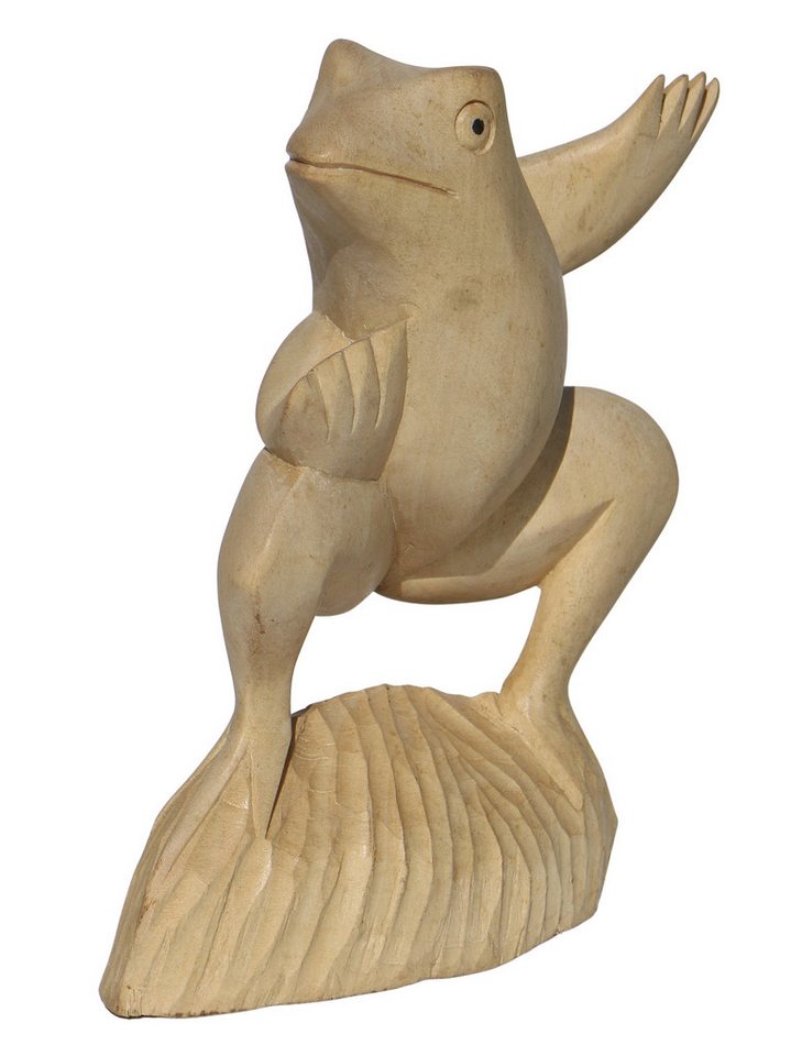 Wogeka Tierfigur Frosch Holz-Figur Tier Statue Dekoration von Wogeka